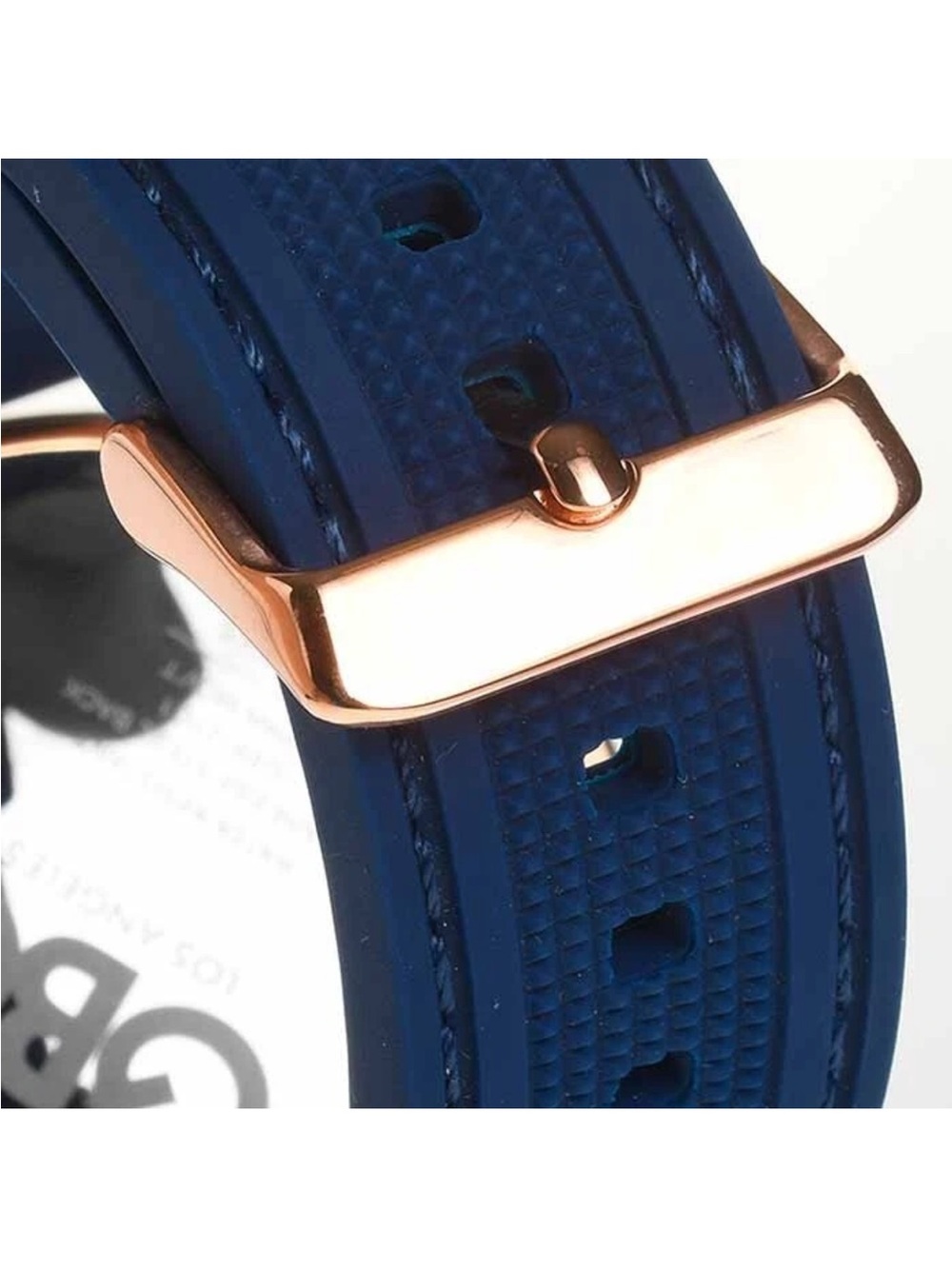 GBG Guess Explorer G89121G1 Blue Rose Gold Men’s Watch Needs Battery - Picture 5 of 6